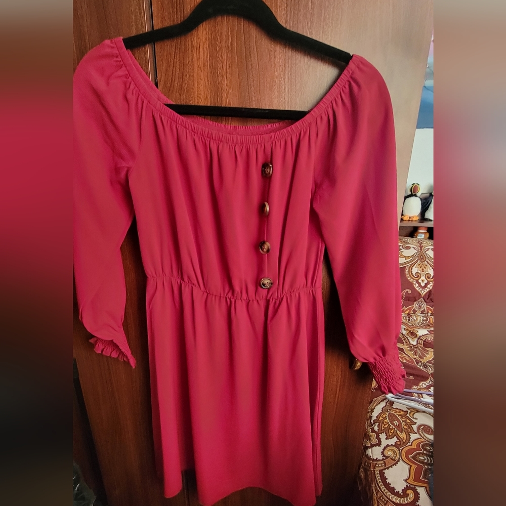 Off the shoulder flare dress